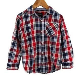 Allen Solly‎ Red Blue Plaid Button Down 2-3 Year
